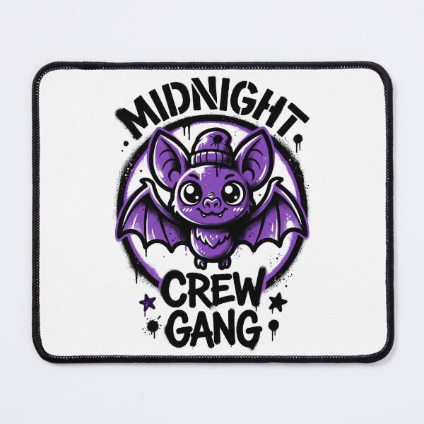 Item preview, Midnight Crew Gang Cute Bat with Big Eyes Spooky Street Art Tee designed and sold by DarylWelsh2024.