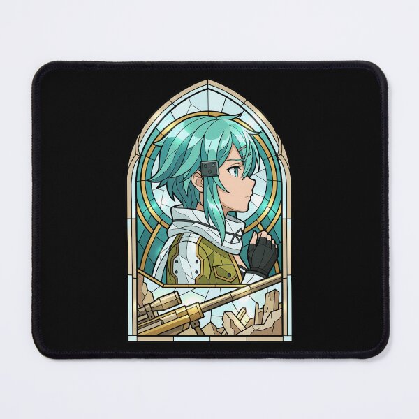 Item preview, Sinon Sword Art Online Teal Stained Glass Profile designed and sold by mildaclairmo.