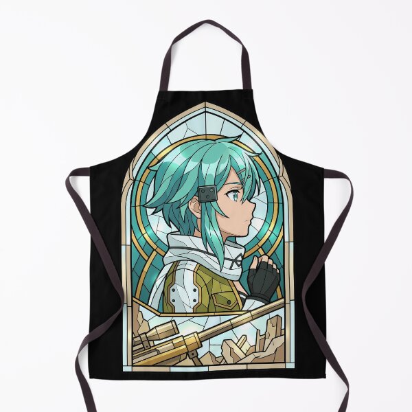 Item preview, Sinon Sword Art Online Teal Stained Glass Profile designed and sold by mildaclairmo.
