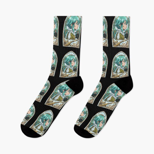 Item preview, Sinon Sword Art Online Teal Stained Glass Profile designed and sold by mildaclairmo.