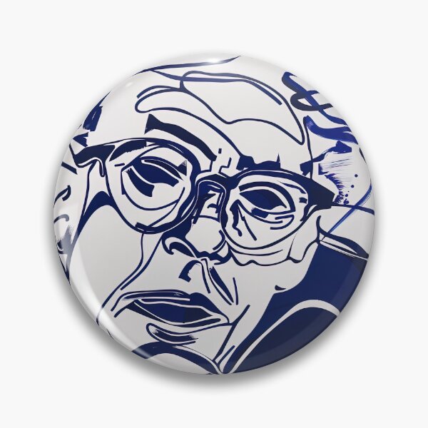 Item preview, David Hockney, portrait - Blue Abstract Art designed and sold by shadow-bloom.