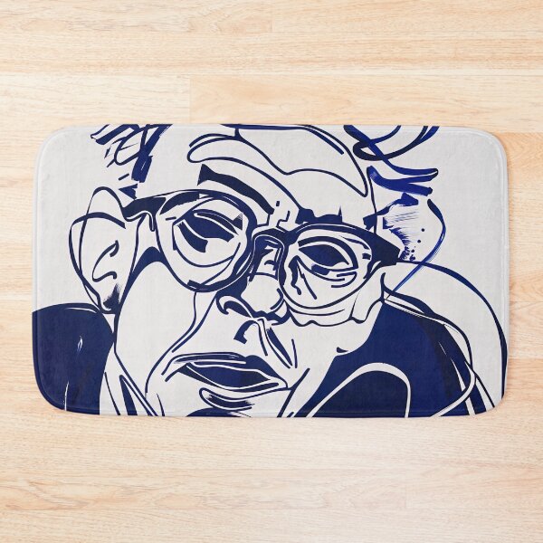 Item preview, David Hockney, portrait - Blue Abstract Art designed and sold by shadow-bloom.