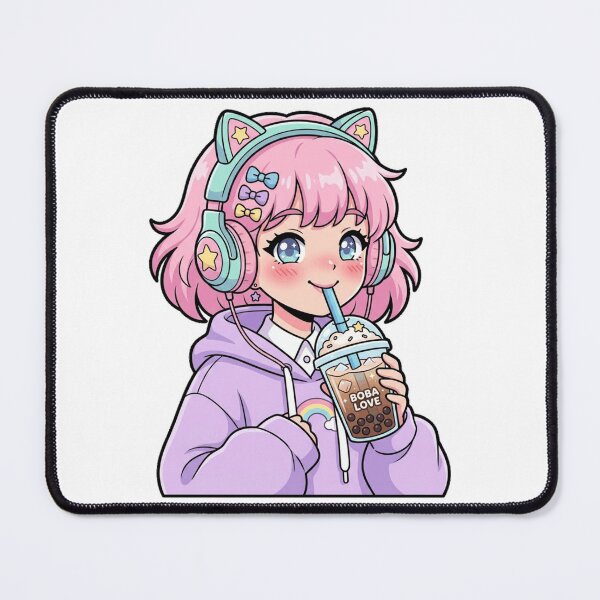 Item preview, Cute Gamer Girl Boba Tea Kawaii Anime Pastel E-Girl Aesthetic designed and sold by mood-draftsman.