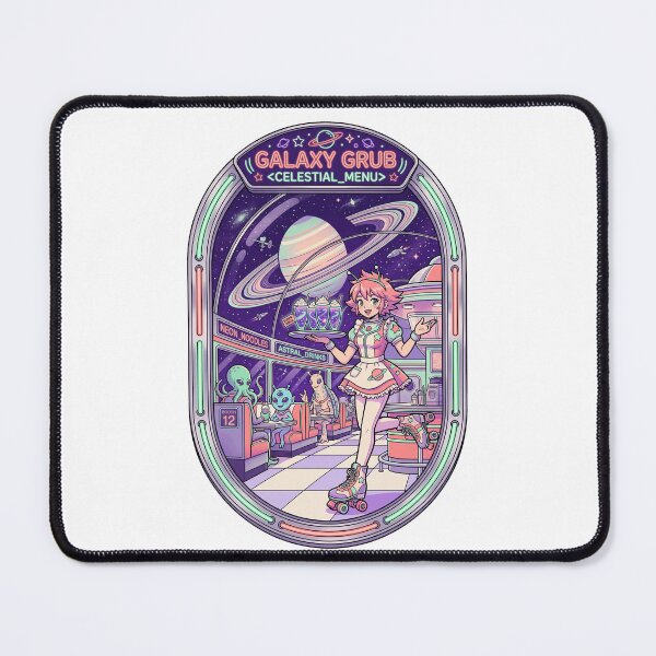 Item preview, Retro Space Diner Anime Roller Girl Kawaii Galaxy Grub Sci-Fi Aesthetic designed and sold by mood-draftsman.