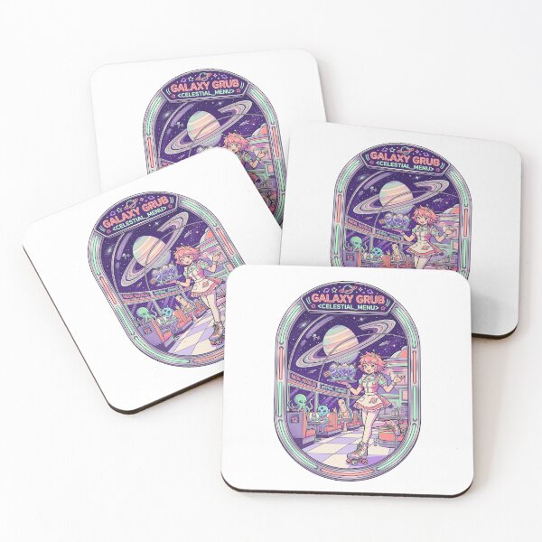 Item preview, Retro Space Diner Anime Roller Girl Kawaii Galaxy Grub Sci-Fi Aesthetic designed and sold by mood-draftsman.