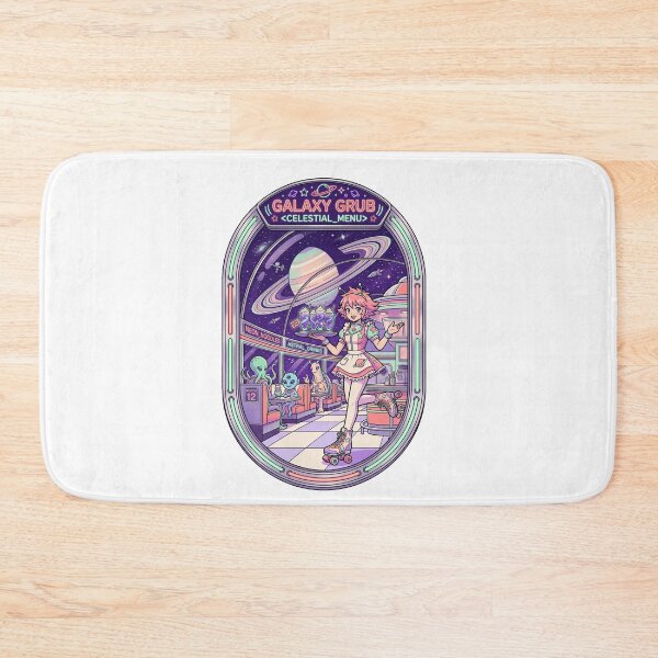 Item preview, Retro Space Diner Anime Roller Girl Kawaii Galaxy Grub Sci-Fi Aesthetic designed and sold by mood-draftsman.