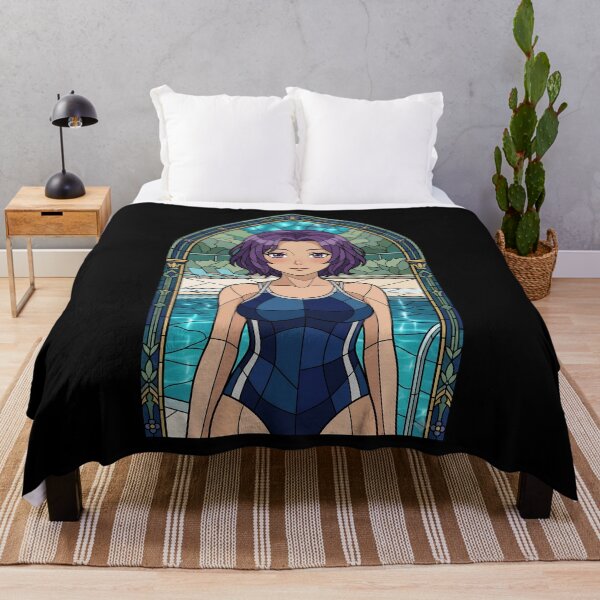 Item preview, Azusa Hamaoka Grand Blue Serene Poolside Stained Glass Anime Girl designed and sold by mildaclairmo.