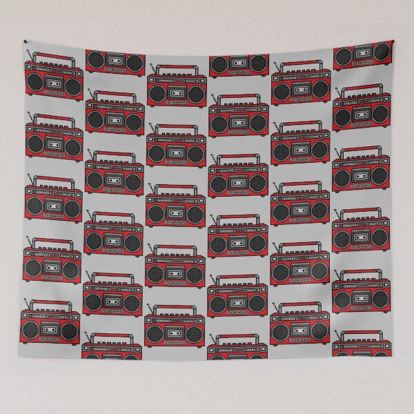 Item preview, Retro 80s Boombox Pixel Art – Vintage Cassette Player designed and sold by Spring Things.