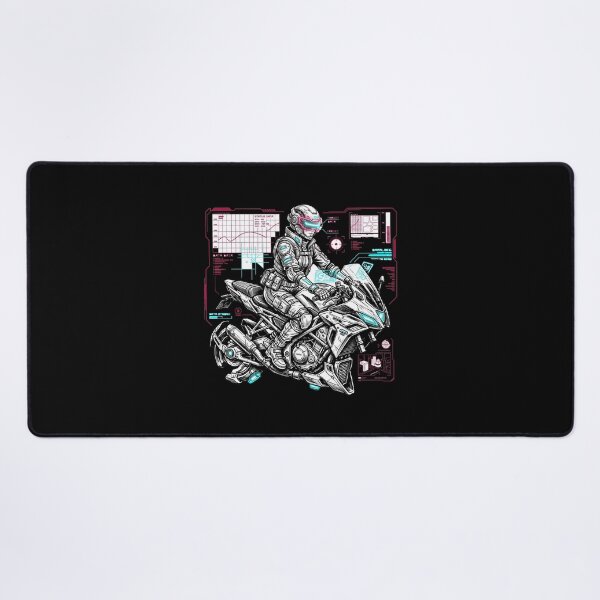 Item preview, Cyberpunk Biker HUD Interface Sci-Fi Anime Motorcycle Rider Aesthetic designed and sold by mood-draftsman.