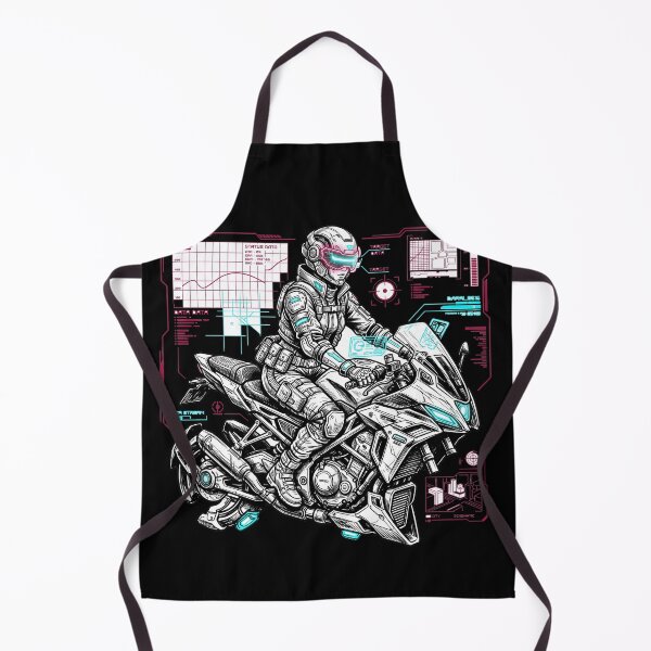 Item preview, Cyberpunk Biker HUD Interface Sci-Fi Anime Motorcycle Rider Aesthetic designed and sold by mood-draftsman.