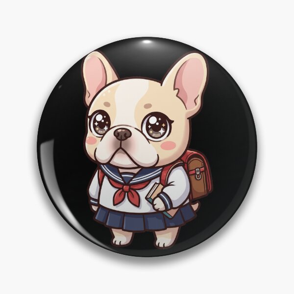 Item preview, Cute French Bulldog Anime School Girl Kawaii Frenchie Dog Aesthetic designed and sold by mood-draftsman.