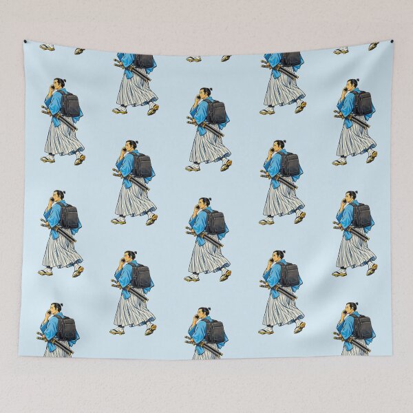 Item preview, Modern Samurai Commuter With Smartphone Art designed and sold by SakuraMarket26.