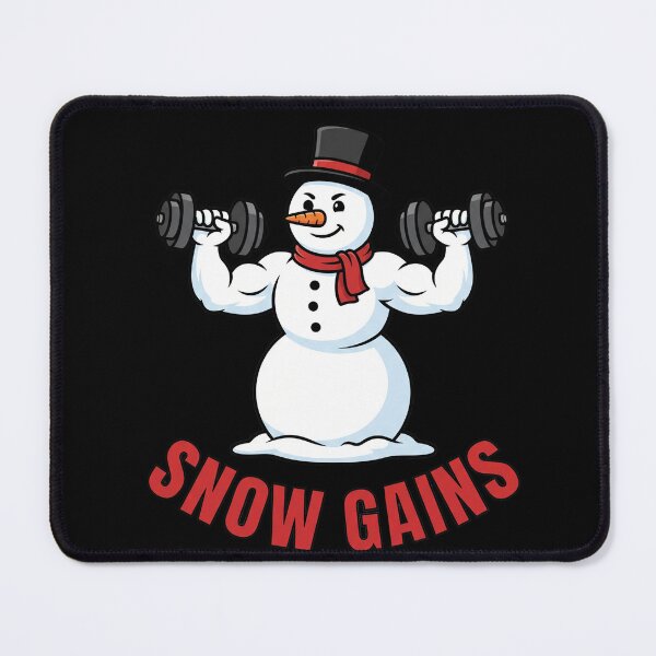 Item preview, Snow Gains Funny Winter Snowman Gym Design designed and sold by Lift Apparel.