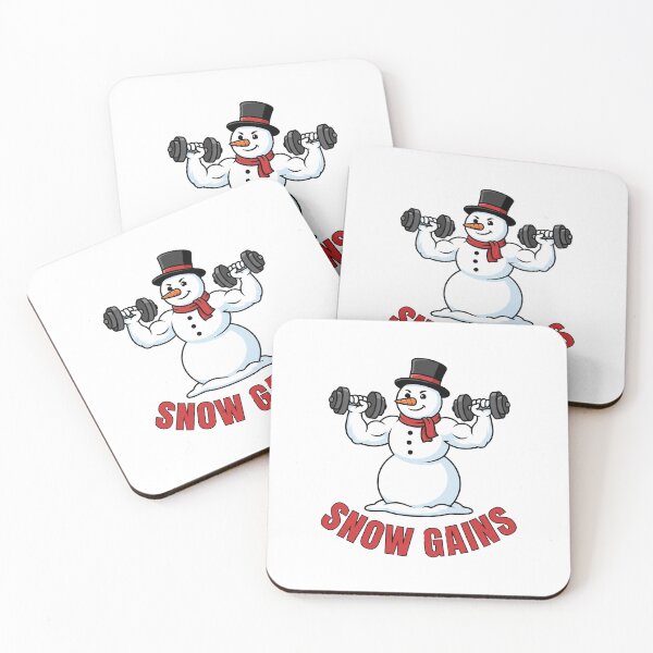 Item preview, Snow Gains Funny Winter Snowman Gym Design designed and sold by Lift Apparel.
