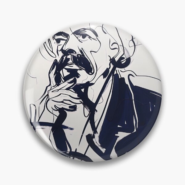 Item preview, David Lloyd George, leader - Blue Abstract Art designed and sold by shadow-bloom.