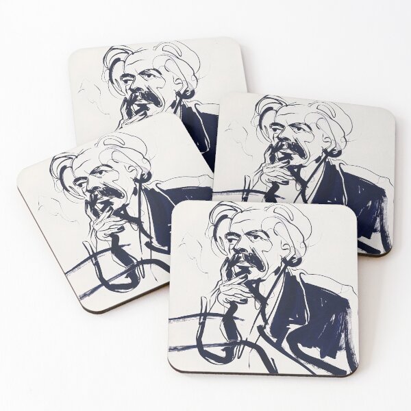 Item preview, David Lloyd George, leader - Blue Abstract Art designed and sold by shadow-bloom.