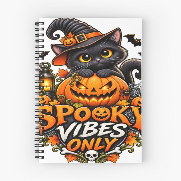 Item preview, Spooky Vibes Only – Cute Black Cat Halloween designed and sold by abdlhakim taoufik.