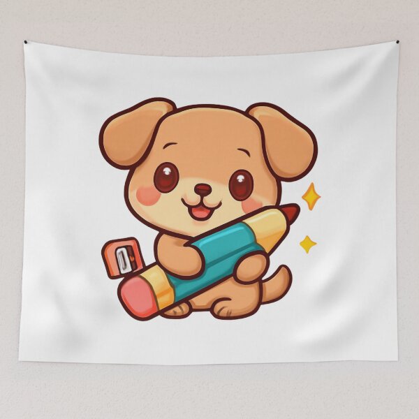 Item preview, Puppy with Pencil designed and sold by foryouandyours.