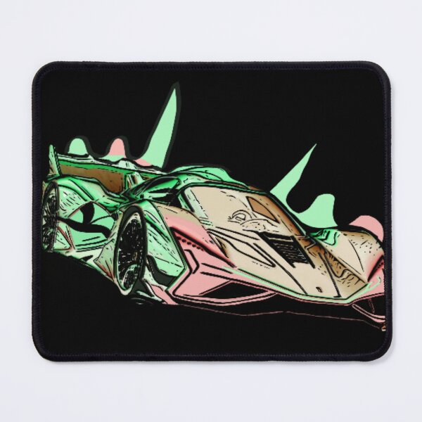Item preview, Neon Mint Pink Hypercar Abstract Wave Concept Art designed and sold by Nexus Space.