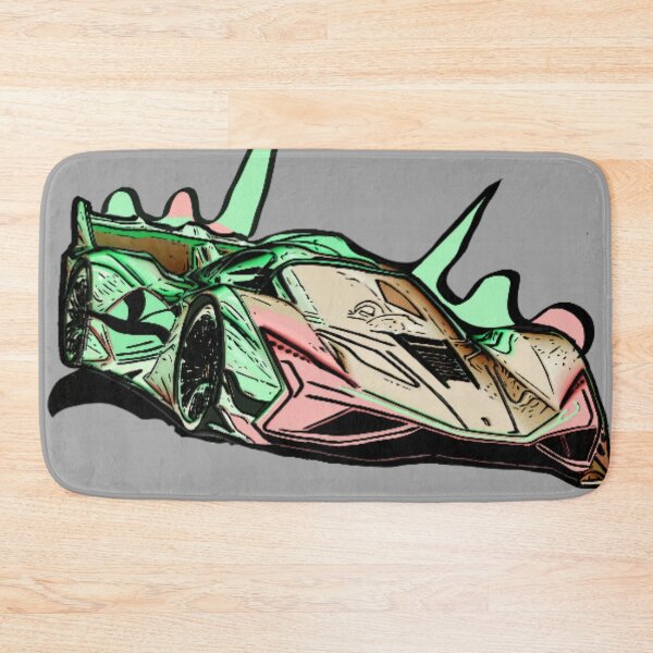 Item preview, Neon Mint Pink Hypercar Abstract Wave Concept Art designed and sold by Nexus Space.