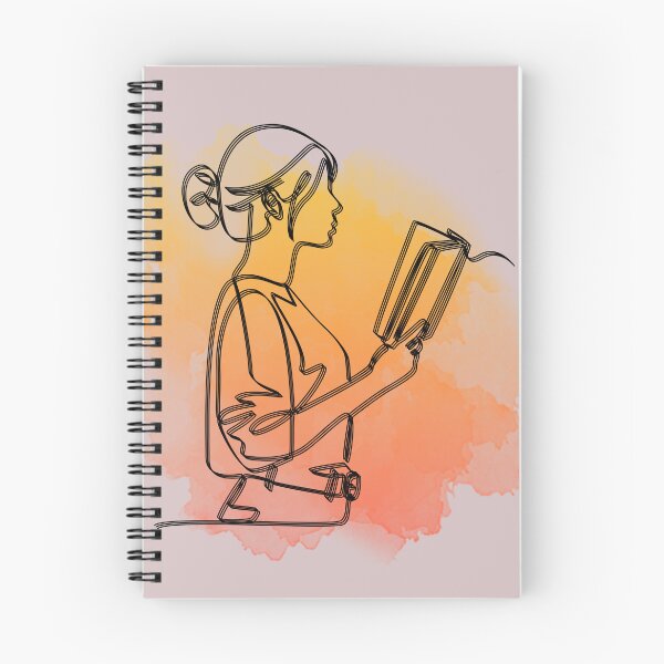 Item preview, Woman Reading book lineart designed and sold by Designova10.