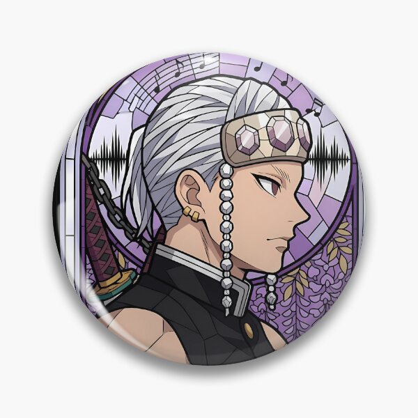 Item preview, Tengen Uzui Demon Slayer Wisteria Sound Stained Glass designed and sold by mildaclairmo.