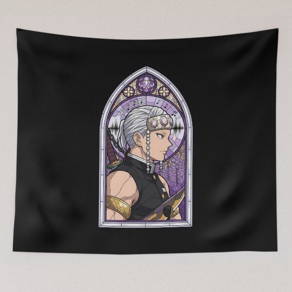 Item preview, Tengen Uzui Demon Slayer Wisteria Sound Stained Glass designed and sold by mildaclairmo.