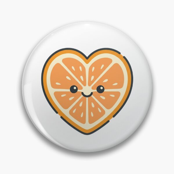 Item preview, Cute Kawaii Heart Orange Slice designed and sold by ajamzbox.