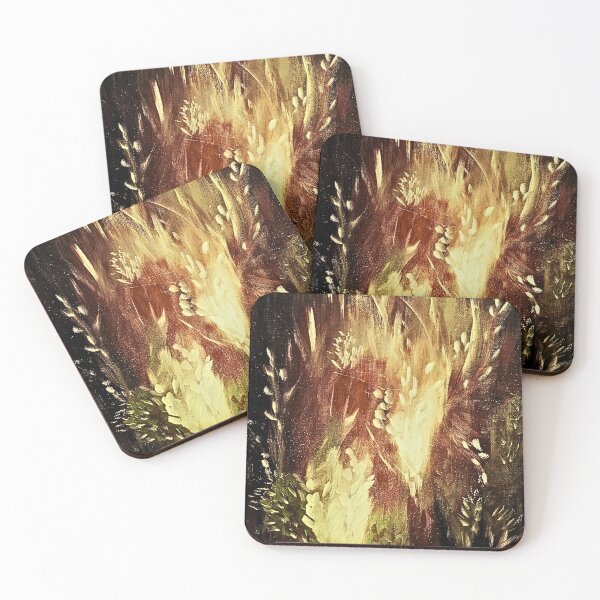 Item preview, Moody Abstract Autumn Fire Acrylic Painting designed and sold by ArtistsAtticWI.