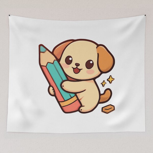 Item preview, Puppy with Pencil designed and sold by foryouandyours.