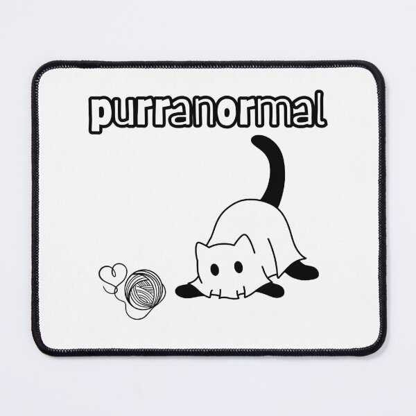 Item preview, Ghost Kitty Playing with Yarn designed and sold by CursedButCute1.