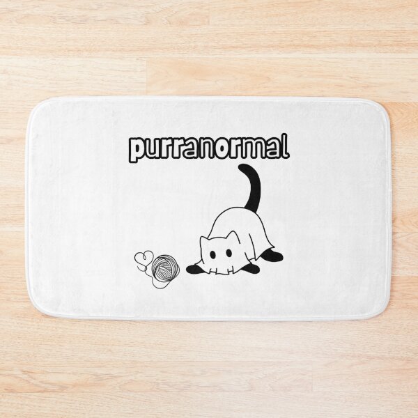Item preview, Ghost Kitty Playing with Yarn designed and sold by CursedButCute1.