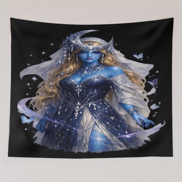 Item preview, Azure Moon Enchantress – Celestial Fantasy Sorceress designed and sold by TroviTutto.
