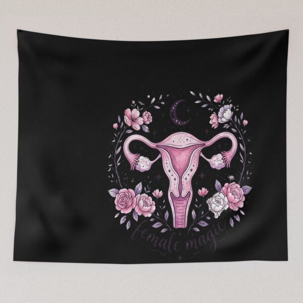 Item preview, Female magic - bohemian symbol of uterus with designed and sold by truc6424.