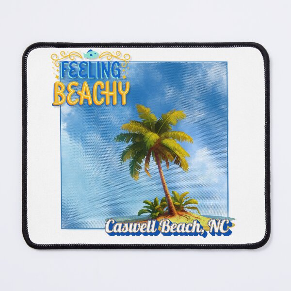 Item preview, Feeling Beachy Caswell Beach NC Retro Palm Tree Vacation Souvenir designed and sold by DonnaRaine.