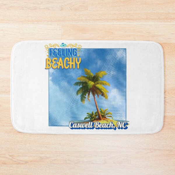 Item preview, Feeling Beachy Caswell Beach NC Retro Palm Tree Vacation Souvenir designed and sold by DonnaRaine.