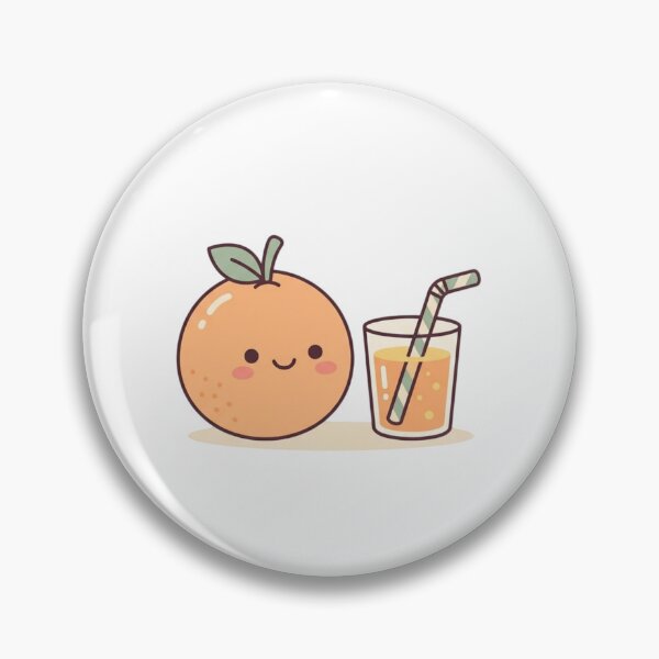 Item preview, Cute Kawaii Orange with Juice Glass designed and sold by ajamzbox.