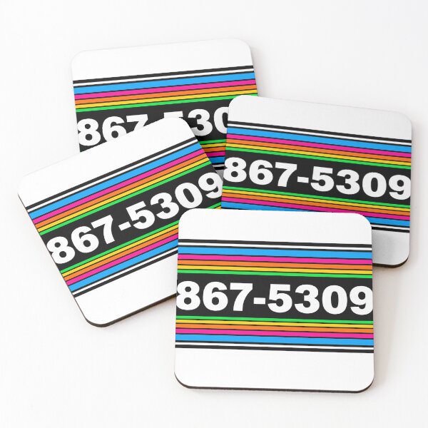 Item preview, 867-5309 Retro Rainbow Phone Number designed and sold by PIXEL POP DESIGNS - Beyond the Norm!.