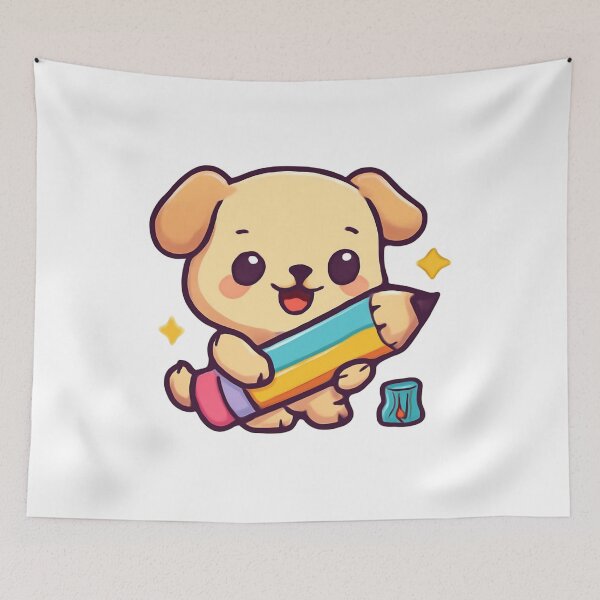 Item preview, Puppy with Pencil designed and sold by foryouandyours.