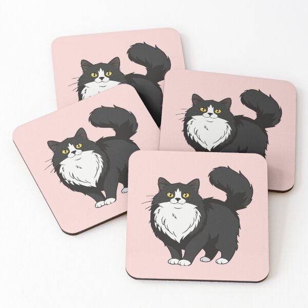 Item preview, Long Haired Tuxedo Cat designed and sold by heartlocked.
