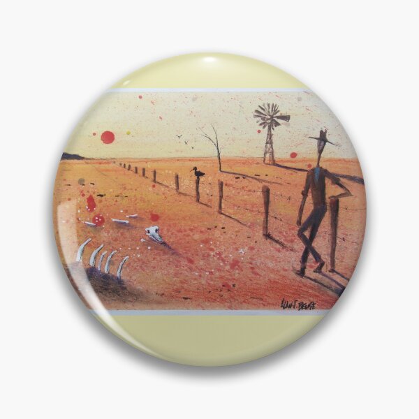 Item preview, Australian Outback Stockman in Drought Painting designed and sold by Al Benge - NZ & Australian Art.