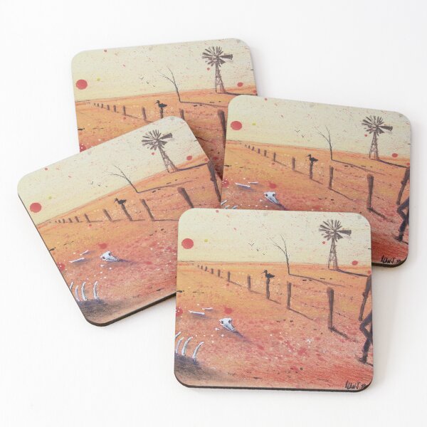 Item preview, Australian Outback Stockman in Drought Painting designed and sold by Al Benge - NZ & Australian Art.