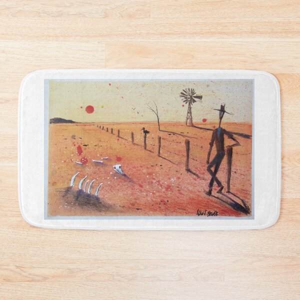 Item preview, Australian Outback Stockman in Drought Painting designed and sold by Al Benge - NZ & Australian Art.