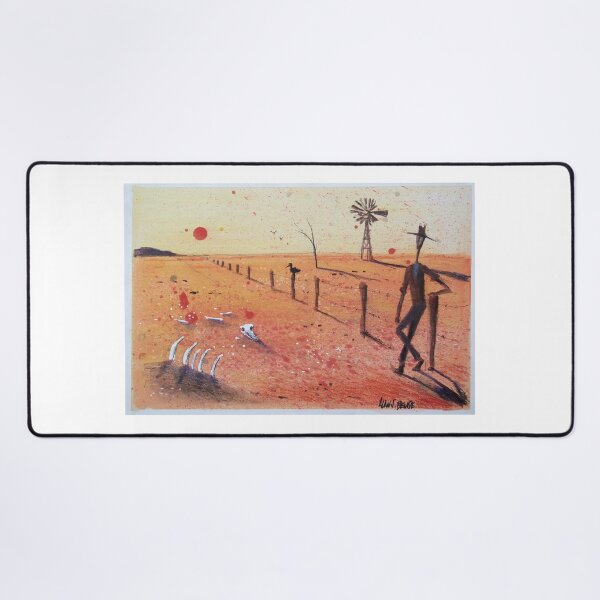 Item preview, Australian Outback Stockman in Drought Painting designed and sold by Al Benge - NZ & Australian Art.