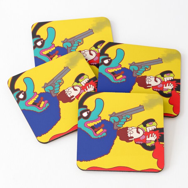 Item preview, Surreal Cartoon Shooting Scene with Blue Creature designed and sold by Baby-Care.