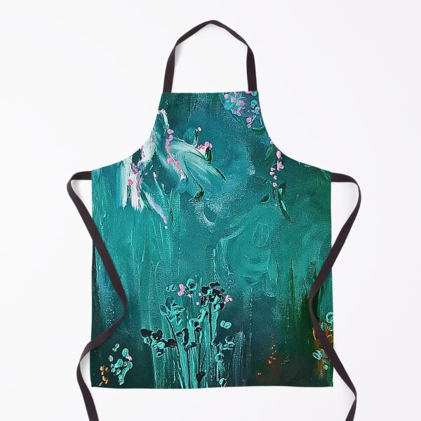 Item preview, Moody Teal Botanical Abstract Painting designed and sold by ArtistsAtticWI.