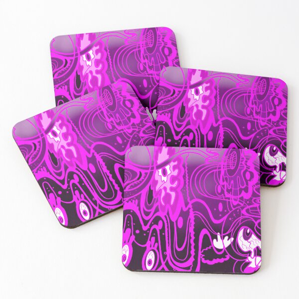 Item preview, Psychedelic Pink and Purple Abstract Faces designed and sold by Baby-Care.