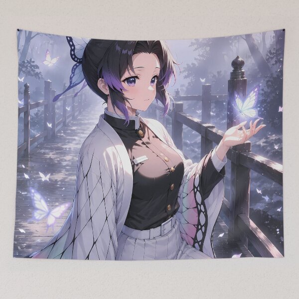 Item preview, Shinobu Kocho Demon Slayer Misty Butterfly Bridge designed and sold by mildaclairmo.