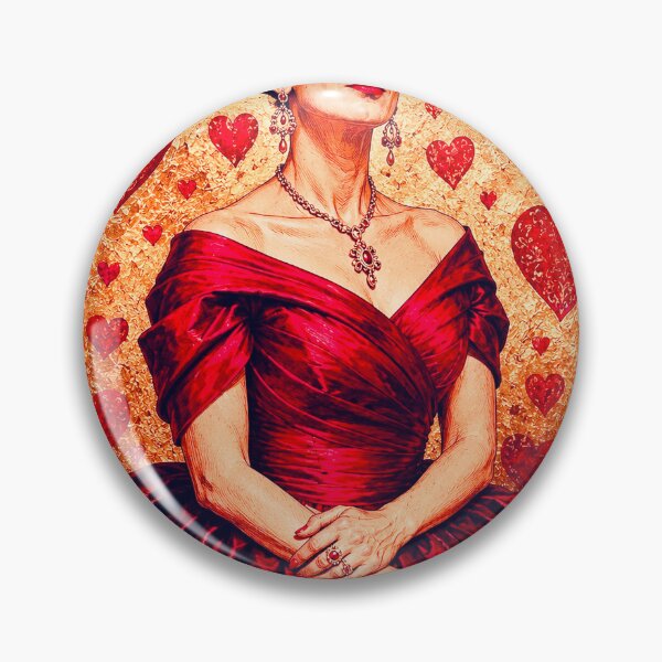 Item preview, Red Satin, Hearts & Roses Frida designed and sold by reggiemercedes.