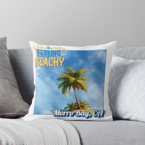 Item preview, Feeling Beachy Morro Bay CA Retro Palm Tree Vacation Souvenir designed and sold by DonnaRaine.